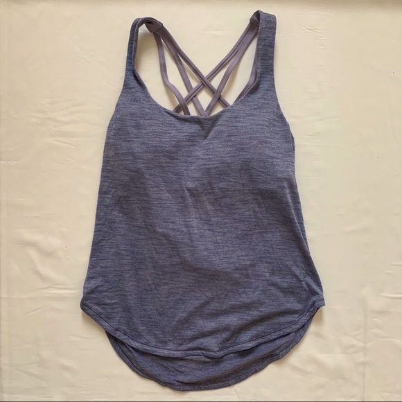 Lululemon Lavender Grey Free To Be Serene 2-in-1 Tank 4 - Picture 2 of 6